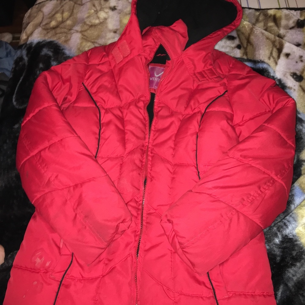 Red winter coat